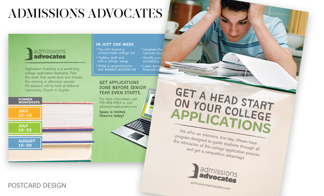 Admissions Advocates PostCard Design
