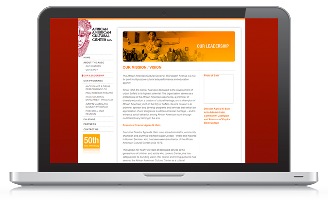 African American Cultural Center Web Design