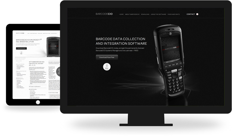 BarcodeCIO CMS Web Design