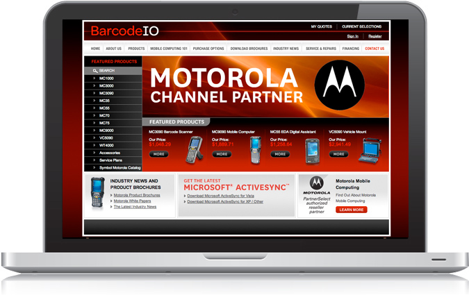 Barcode IO Ecommerce Web Design