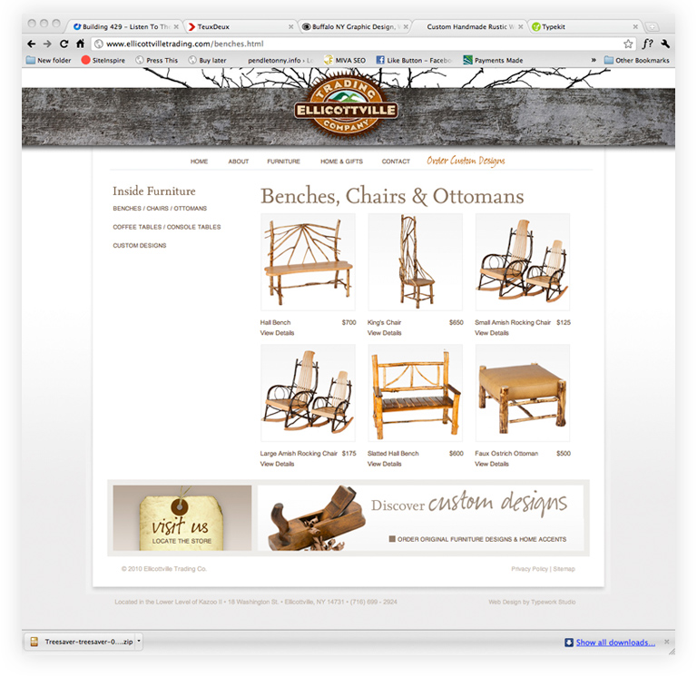 Ellicottville Trading Company Web Design