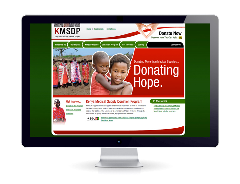 Medical Supply Donation Program Web Design
