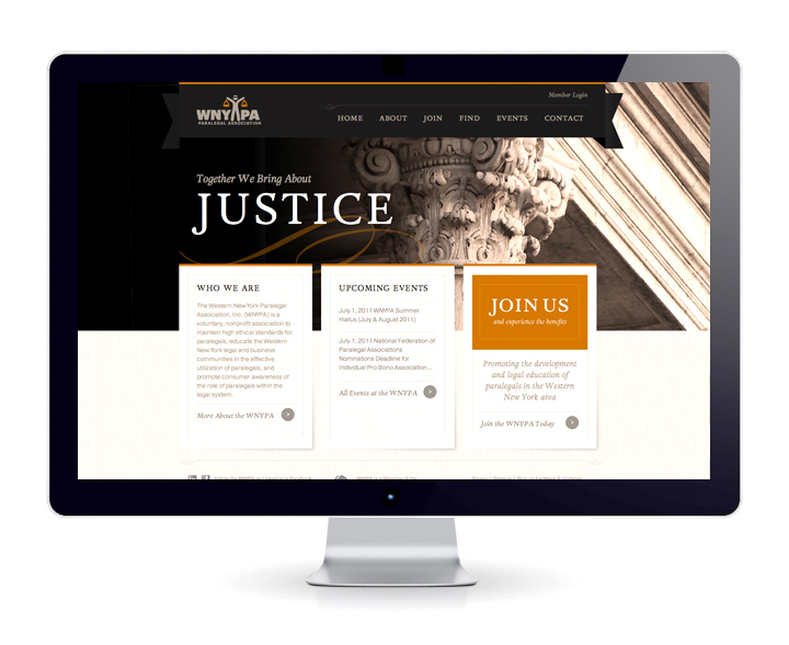 Western New York Paralegal Association CMS Web Design